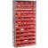 Rayonnages en acier Global Industrial™ - Lot de 81 bacs de rangement en plastique rouges de 4" de hauteur, 36 x 12 x 72-13 étagères
