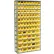 Rayonnages en acier Global Industrial™ - Lot de 81 bacs de rangement en plastique jaunes de 4" de hauteur, 36 x 12 x 72-13 étagères