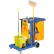 Chariot de nettoyage Global Industrial™ bleu avec sac en vinyle de 25 gallons