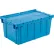 Conteneur d'expédition et de stockage Global Industrial™ en plastique avec couvercle intégré, 27-3/16 x 16-5/8 x 12-1/2, bleu