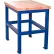 Support d'atelier standard Built-Rite, plateau en érable de boucher à bords carrés, 24" de largeur x 36" de profondeur x 24" de hauteur, bleu