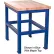 Support d'atelier standard Built-Rite, plateau en érable de boucher à bords carrés, 18" de largeur x 24" de profondeur x 36" de hauteur, gris