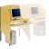 Cabine d'étude Interion® préservant l'intimité, cabine d'extension, teck