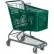 VersaCart® Green Plastic Shopping Cart 5.2 Cu. Foot Capacity 103-145-DGN-BH