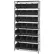 Global Industrial™ Chrome Wire Shelving w/ 28 Stacking Black Bins, 36"W x 12"D x 74"H, Gray