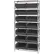 Étagère en fil métallique chromé Global Industrial™ avec 14 bacs empilables géants en plastique, noir, 36 x 14 x 74