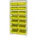 Global Industrial™ Chrome Wire Shelving With 14 Giant Plastic Stacking Bins Yellow, 36x14x74