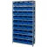 Rayonnage en acier Global Industrial™ avec 36 bacs de rangement en plastique de 4" de hauteur, couleur bleue, dimensions 36 x 12 x 72-13 étagères