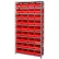 Rayonnage en acier Global Industrial™ avec 36 bacs de rangement en plastique de 4" de hauteur, couleur rouge, 36 x 12 x 72-13 étagères