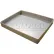 Plateau en plastique moulé par rotation, 21 x 21 x 2, gris