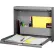 Bureau pliant mural Datum WallWrite®, sans verrouillage, 20" de largeur x 3-3/8" de profondeur x 16-3/8" de hauteur, gris