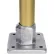 Bride carrée en aluminium ultra-résistante Kee Safety® à quatre trous, diamètre 1-1/2"