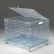 Conteneur pliable Nashville en treillis métallique avec couvercle, 122 cm (L) x 102 cm (l) x 77,5 cm (H), capacité de 1360 à 1814 kg, gris