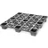 Palette à plateau ouvert emboîtable pour charges légères, en plastique, à 4 entrées, 43" x 43", capacité statique de 8 800 lb, noire