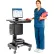Chariot informatique médical Global Industrial™, 27" de largeur x 24-1/2" de profondeur x 41" de hauteur, noir