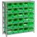 Global Industrial™ Steel Shelving with 30 4"H Plastic Shelf Bins Green, 36x12x39-7 Shelves