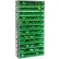 Global Industrial™ Steel Shelving - Total 81 4"H Plastic Shelf Bins Green, 36x12x72-13 Shelves