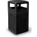 Poubelle carrée PolyTec™ avec couvercle bombé, noire, 42 gallons