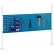 Kit Global Industrial™ comprenant un panneau perforé de 36" et un panneau à persiennes de 18", largeur 60", bleu