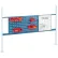Kit Global Industrial™ comprenant une grille de 36" et un panneau de tableau blanc de 18", largeur 72", bleu