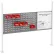 Global Industrial™ 36" Louver & 18" Whiteboard Panel Kit, 60"W, Gray