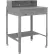 Bureau d'atelier à surface plane Global Industrial™ avec rehausse à casiers, 34-1/2" de largeur x 30" de profondeur, gris