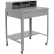 Bureau mobile plat Global Industrial™ avec rehausse à casiers, 87,6 cm (L) x 76,2 cm (P), gris
