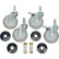 Nexel® CA5SB (2) Swivel (2) Swivel Brake Casters, 5" Polyurethane, Set of (4), 1200 Lb. Cap.