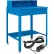 Bureau d'atelier à surface plane Global Industrial™ avec rehausse et prises électriques, 34-1/2" de largeur x 30" de profondeur, bleu
