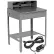 Bureau d'atelier incliné Global Industrial™ avec rehausse à casiers et prises électriques, 34-1/2' de largeur x 30" de profondeur, gris