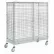 Nexel® Poly-Z-Brite Wire Security Truck w/2 Shelves & 4 Swivel Casters, 60"L x 24"W x 74"H