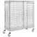 Wire Security Truck, Chrome, 18"W x 36"L x 69"H, Polyurethane, 4 Swivel, 2 Brake Casters