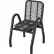 Chaise de jardin Global Industrial™, métal déployé, noire