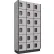 Armoire à casiers en bois Global Industrial™ à 6 rangées et 18 portes, 36" de largeur x 15" de profondeur x 76" de hauteur, grise, montée