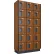 Armoire à casiers en bois Global Industrial™ à 6 rangées et 18 portes, 36" de largeur x 15" de profondeur x 76" de hauteur, couleur cerisier, livrée montée