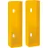 Kit de supports de démontage Global Industrial™ pour glissière de sécurité à 2 nervures, jaune