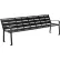 Global Industrial™ 8' Outdoor Horizontal Steel Slat Park Bench w/ Back, Black