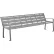 Global Industrial™ 8' Outdoor Horizontal Steel Slat Park Bench w/ Back, Gray