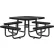 Global Industrial™ 46" Octagonal Picnic Table, Expanded Metal, Black