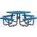 Table de pique-nique octogonale Global Industrial™ de 46 pouces, en métal déployé, bleue
