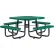 Table de pique-nique octogonale Global Industrial™ de 117 cm (46 po), en métal déployé, verte