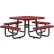 Table de pique-nique octogonale Global Industrial™ de 46 pouces, en métal déployé, rouge