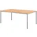 Table de salle à manger d'extérieur rectangulaire en résine Global Industrial™ de 70 pouces, couleur beige clair