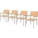 Chaise de salle à manger d'extérieur empilable Global Industrial™, couleur beige, lot de 4