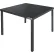 Table de salle à manger Global Industrial™ à lattes en aluminium, carrée, 40", noire