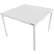 Table à manger carrée à lattes en aluminium Global Industrial™ de 40 pouces, blanche