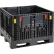 Conteneur de transport pliable Global Industrial™, 48" L x 45" l x 34" H, capacité de 2 000 lb, noir