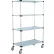Nexel® 4 Shelf Truck, Galvanized, 36"W x 18"D x 69"H, Polyurethane Casters