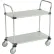 Nexel®, chariot utilitaire à 2 tablettes, en acier galvanisé massif, 36" de largeur x 18" de profondeur x 39" de hauteur, roulettes en polyuréthane, 4 roulettes pivotantes