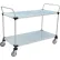 Nexel®, chariot utilitaire à 2 étagères, en acier galvanisé massif, 48" de largeur x 24" de profondeur x 39" de hauteur, roulettes en polyuréthane, 4 roulettes pivotantes